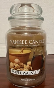 Yankee Candle Vela Retirada MAPLE WALNUT 22 OZ - Nueva RARA DESCONTINUADA - Imagen 1 de 7
