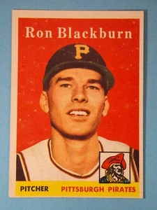 1958 Topps RC Ron Blackburn Pittsburgh Pirates #459 VG-EX ⚾ - Picture 1 of 11