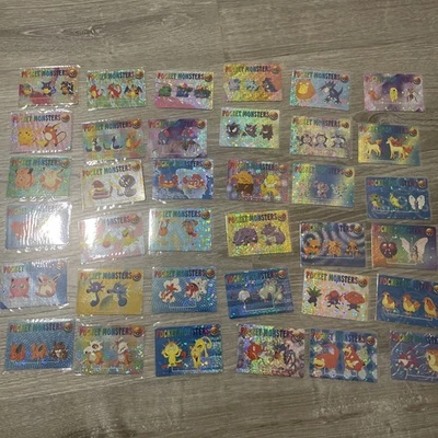 Pokemon Vintage Pocket Monsters Vending HOLO Prism Stickers (36 Cards) Laser - Image 1 of 4
