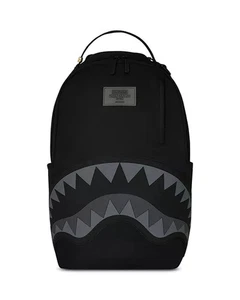 Zaino Sprayground Shark Central Tonalš„Borsa a libro nera grande borsa scuola con etichette - Foto 1 di 6