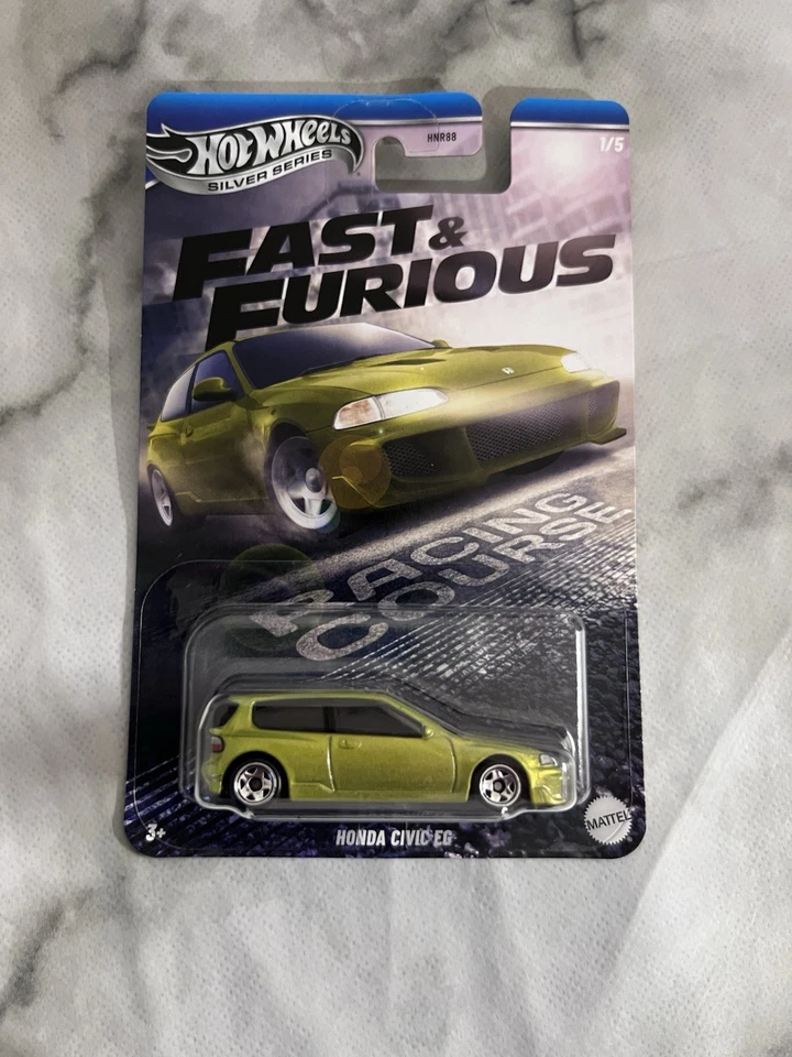 Hot Wheels Honda Civic EG Fast And Furious Silver Series Green 2025 Metal Mint