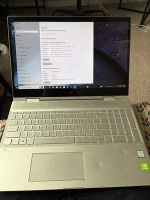 HP Envy x360 15,6 дюйма Intel Core i7 8-го поколения 8565u 16 ГБ RAM 512 ГБ SSD NVIDIA графический - Изображение 1 из 4