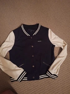 Members Only   Letterman style   Bomber Jacket  L Junior size Women - Picture 1 of 7