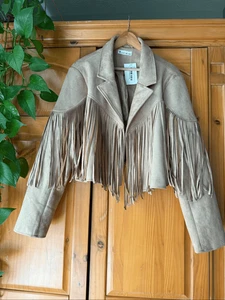 Lil Bee’s Bohemian Faux Suede Fringe Jacket  Women’s 3XL NWT - Picture 1 of 13