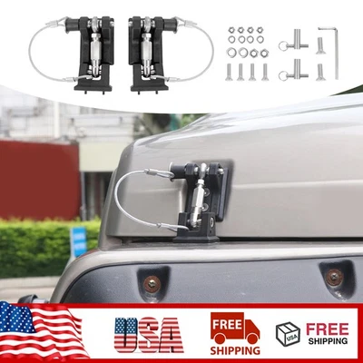 For Jeep Wrangler TJ 1997+ Aluminum Alloy Left & Right Hood Latch Catch Bracket Foto 1 de 4