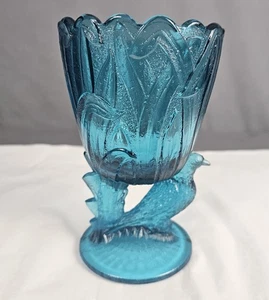Cuchara de colección Guernsey Glass Harold Bennett Aqua Blue Dove Bird In Rushes - Imagen 1 de 8