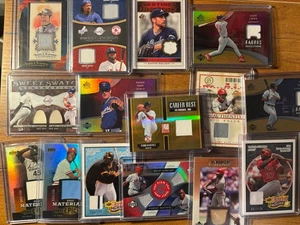 Relic Memorabilia Lot Hall of Fame HOF Baseball Jersey Patch Game Used 15 Cards - Picture 1 of 11