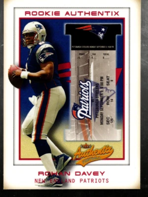 B5109- 2002 Fleer Authentix #137 Rohan Davey RC /1250 - NM-MT - Image 1 of 2