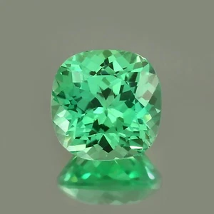 Piedra preciosa suelta de zafiro verde ceilán impecable natural de 5,35 quilates corte cojín 9,40 mm - Imagen 1 de 4