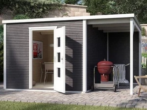 Weka Gartenhaus Designhaus wekaLine 413 A Gr.1, anthrazit 400 x 250 - Bild 1 von 3