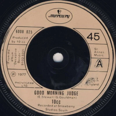 10 cc ‎– Good Morning Judge - 7" Vinyl - Mercury Records - 1977 - Image 1 of 2