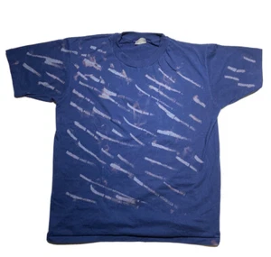 Vintage 90s single stitch bleached blank t shirt Hanes 50/50 USA OOAK Streetwear - Picture 1 of 6