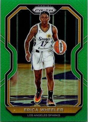 2021 Panini Prizm WNBA Prizms Green #45 Erica Wheeler Los Angeles Sparks - Image 1 of 2