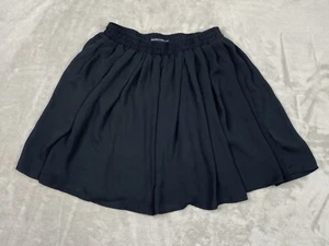 Brandy Melville Sheer Mini Skirt Pleated Flowy Black One Size Elastic Waist - Picture 1 of 6
