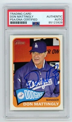 2014 Topps Heritage Don Mattingly Autograph Signed Baseball Card PSA - Image 1 of 2