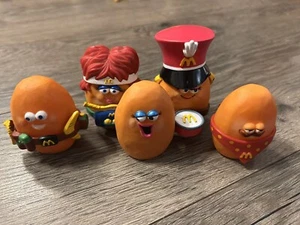 Lot of 5 Vintage McDonalds McNugget Buddies 1988 Happy Meal Nuggets - Picture 1 of 3