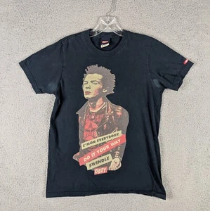 Vintage Obey Sid Vicious Tshirt Adult Small Black Faded Sex Pistols Punk - Picture 1 of 10