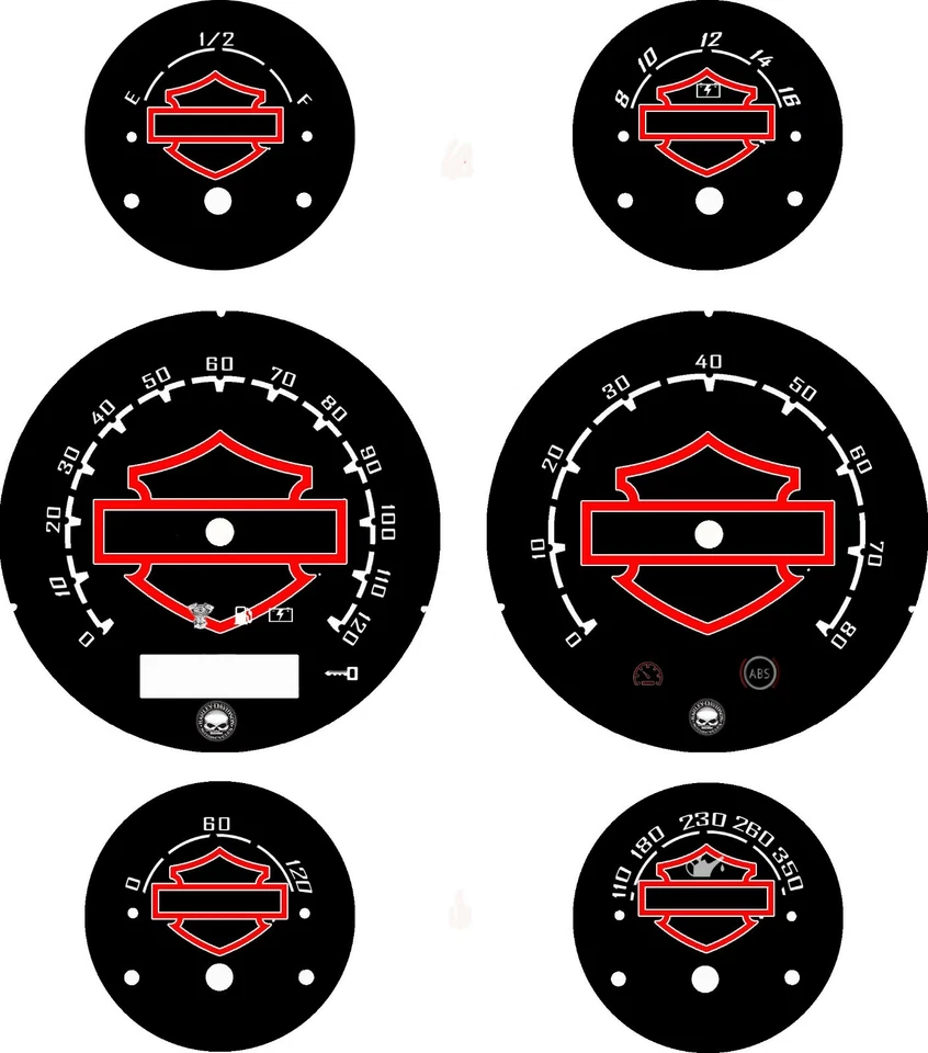 Harley Davidson ST Glide, FLTRX Road Glide placa frontal 2005-2013 HD logotipo rojo  Foto 1 de 1