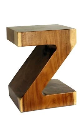 Wooden Solid Wood Modern Z End Table Night Stand Accent Display Side Chair Stool - Image 1 of 4