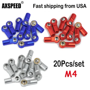 Junta de rótula de extremo de varilla de enlace de metal AXSPEED 20x M4 para oruga RC 1/10 D90 SCX10 TRX-4 - Imagen 1 de 12