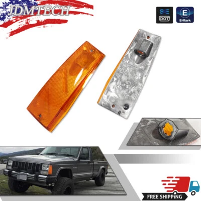 Juego de marcadores laterales para Jeep Cherokee 86-92 Comanche 84-90 Wagoneer 1984-1996 delantero Foto 1 de 4