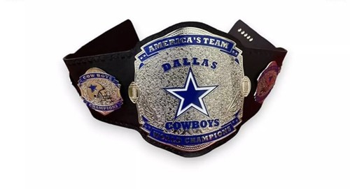 Dallas Cowboys World Champions America's Team Title Replica Cintura 2MM & 4MM Ottone