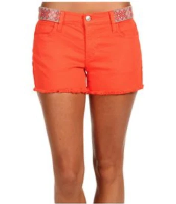 Joe's Jeans "Ibiza" Womens Size Medium Coral Pink Embroidered Cut Off Shorts - Image 1 of 3