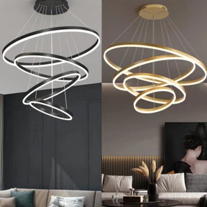 LED Chandelier Lighting Kitchen Pendant Light Large Shop Lamp Home Ceiling Light - Picture 1 of 20
