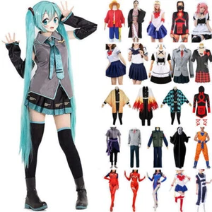 Womens Men Japanese Anime Cosplay Costume Halloween Carnival Fancy Dress Outfit - Picture 1 of 46