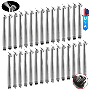 1-30 Dental LED 45° Degree Surgical High Speed Handpiece Push 4 Holes for NSK - Picture 1 of 21