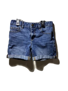Gap KIDS girls jean stretch Waist midi short 12 Cuffed EUC - Picture 1 of 11