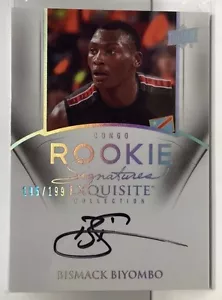 Bismack Biyombo 2011-12 UD Exquisite RC on-card Autograph Auto #'d/199 - RAPTORS - Picture 1 of 2
