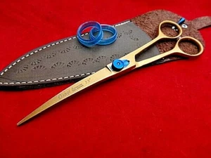 WARRANTY_7.5" PET DOWNWARD CURVED SCISSOR dog grooming/Quality/SHEATH - Picture 1 of 7