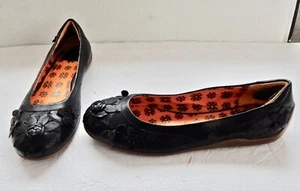 Annie Sui Made in Italy Damen-Flats aus schwarzem Leder Größe 9 neu ohne Etikett, ohne Karton, SELTEN - Bild 1 von 7