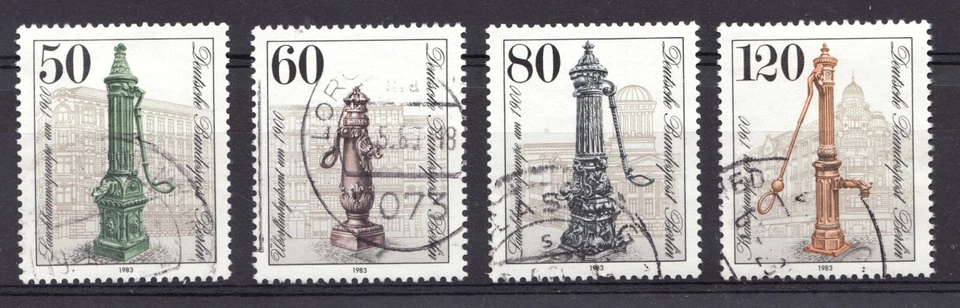 1983 Germany Berlin Sc# 9N480-83 - Street, Water Pumps. Used postage stamp set. - Image 1 of 1
