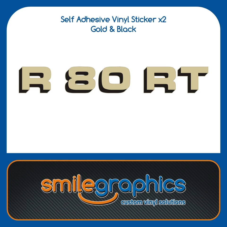 BMW R80RT Cubierta de batería Panel lateral Pegatinas Calcomanías Dorado Negro Foto 1 de 1