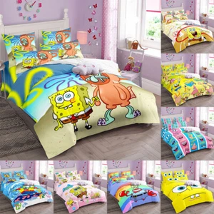 3D Spongebob Squarepants Digital Printed Duvet Cover Pillowcase Bedding - Picture 1 of 39