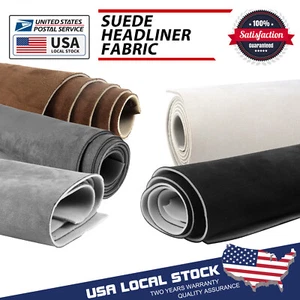 Suede Headliner Fabric Foam-Backed Material Car Roof Liner Ceiling Upholstery US - Picture 1 of 24