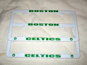 TWO (2) BOSTON CELTICS EMBOSSED LICENSE PLATE FRAMES #6 - NEW - Picture 1 of 1