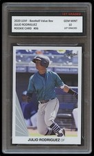 Julio Rodriguez 2020 Leaf Value Box 1st Graded 10 Rookie Card Seattle Mariners