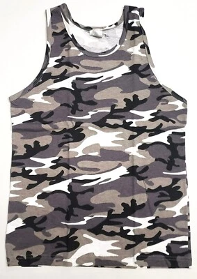 Camo Tank Top T-shirt Army Camouflage Streetwear Men's MEDIUM Vest New - Image 1 of 2