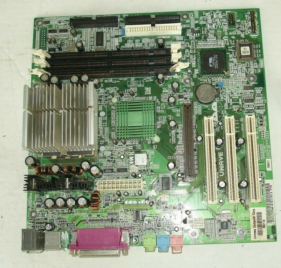 COMPAQ UWAVE ASUS MOTHERBOARD WITH AMD  CPU + H/S - Image 1 of 1