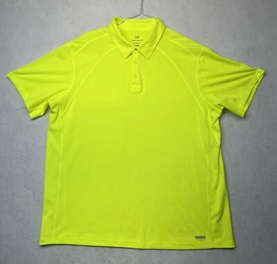 Camisa polo de golf Tek Gear para hombre manga corta cuello amarillo rendimiento talla XL Foto 1 de 4
