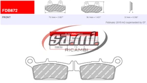 PASTIGLIE FRENO HONDA-KYMCO FDB 672 - Imagen 1 de 1