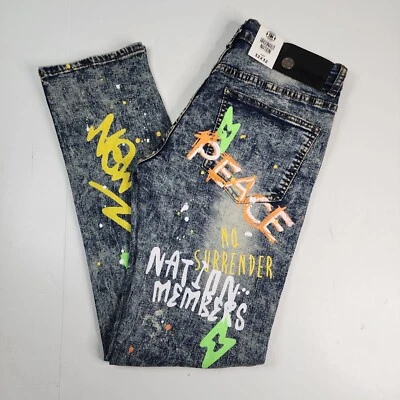 Мужские джинсы Argonaut Nation Urban с принтом стрейч 32x32 (32x30) сетки - Изображение 1 из 4