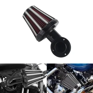 Black Air Filter Cleaner Intake Kit For Harley FXDLS 2017 Road King FLTR 08-16 - Picture 1 of 10