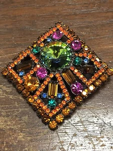 DE COLECCIÓN BROCHE LIBRO ART DECO JULIANA D&E SANDÍA JAPONESA RIVOLI PEDRERÍA - Imagen 1 de 10
