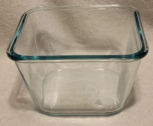 Pyrex 8706 6,5 Tassen Quadratisch Glas Kasserolle Backform Klar Aqua - Bild 1 von 5