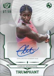 2025 Topps Triumphant Tennis Auto Clervie Ngoune /99 - Bild 1 von 2