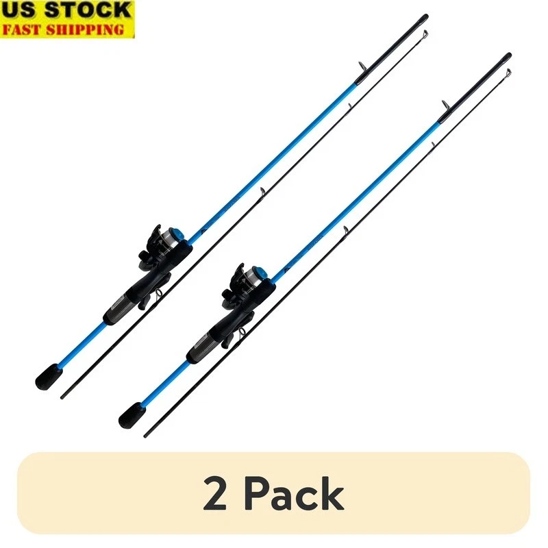 Lightweight Spinning Fishing Rod Reel Combo 2-Piece Durable Freshwater Setup New - Image 1 of 4